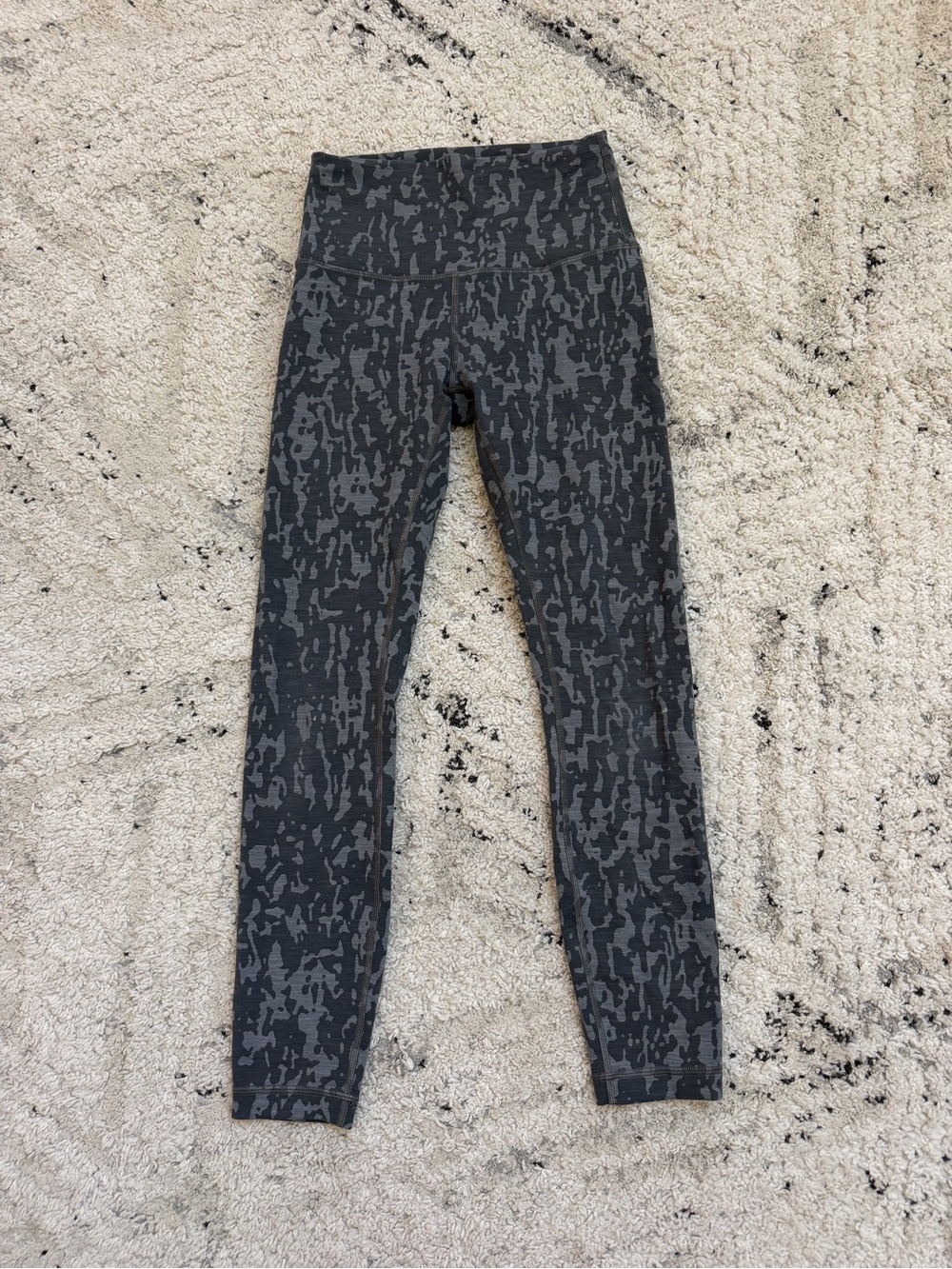 lululemon athletica Black Charcoal Patterned High-Rise Leggings